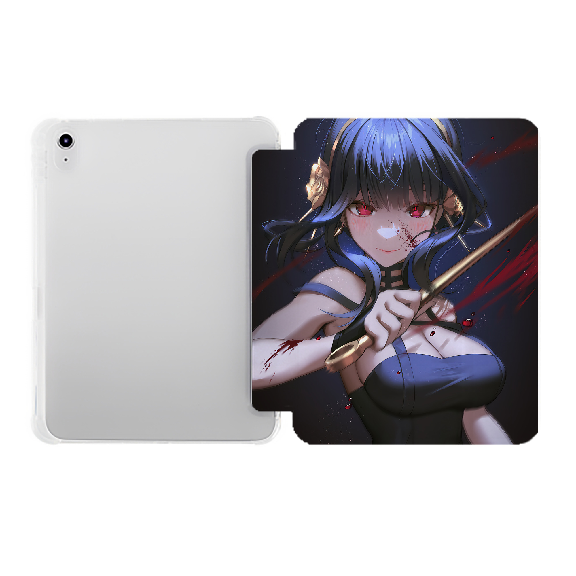 （画像用） SPY×FAMILY间谍家家酒 IPad ケース ペン収納付き 三つ折りスタンド PUレザー×シリコン 対応機種9.5/10.5/10.9インチ